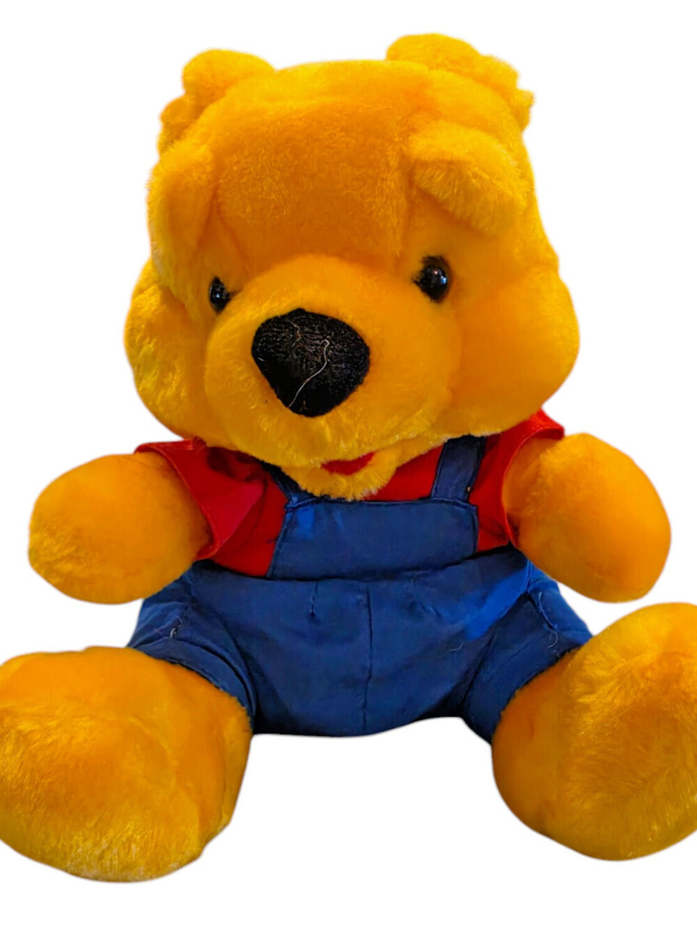 Vintage Plush Great American Toy Co. WINNIE THE POOH IN OVERALLS Stuffed Disney